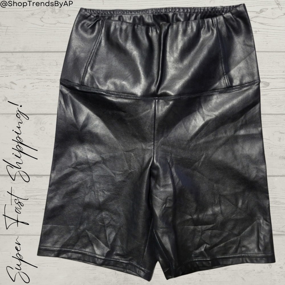 Aritzia Wilfred Free Faux Leather Bike Shorts